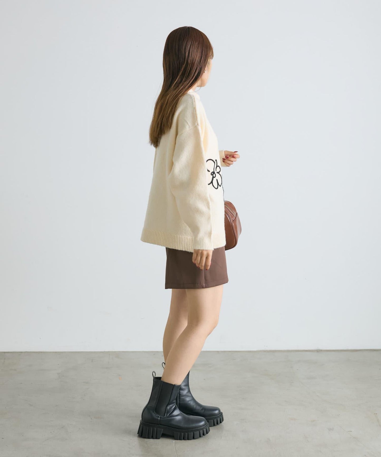 【w closet】開衩迷你裙褲