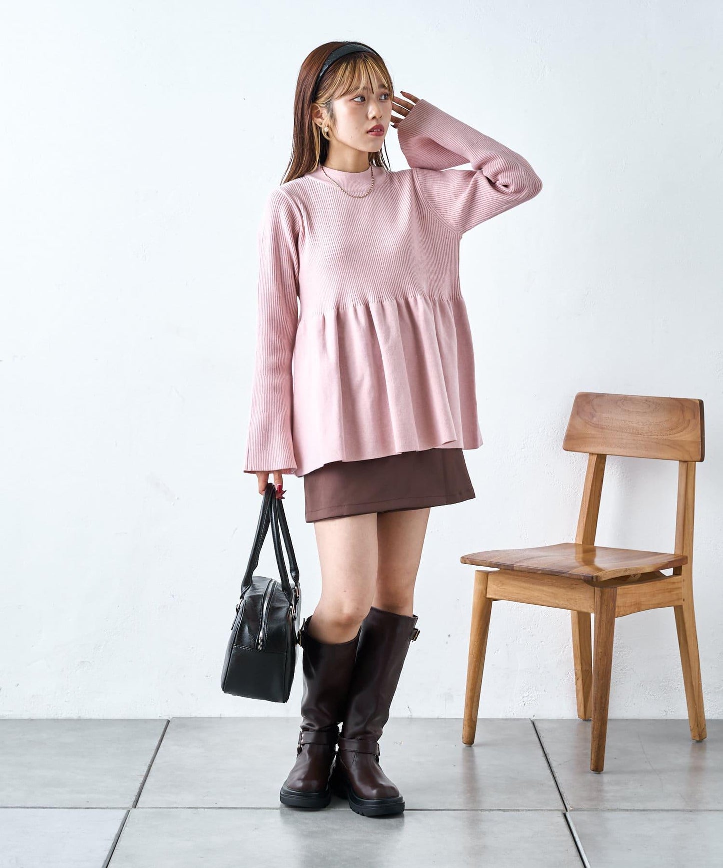 【w closet】開衩迷你裙褲