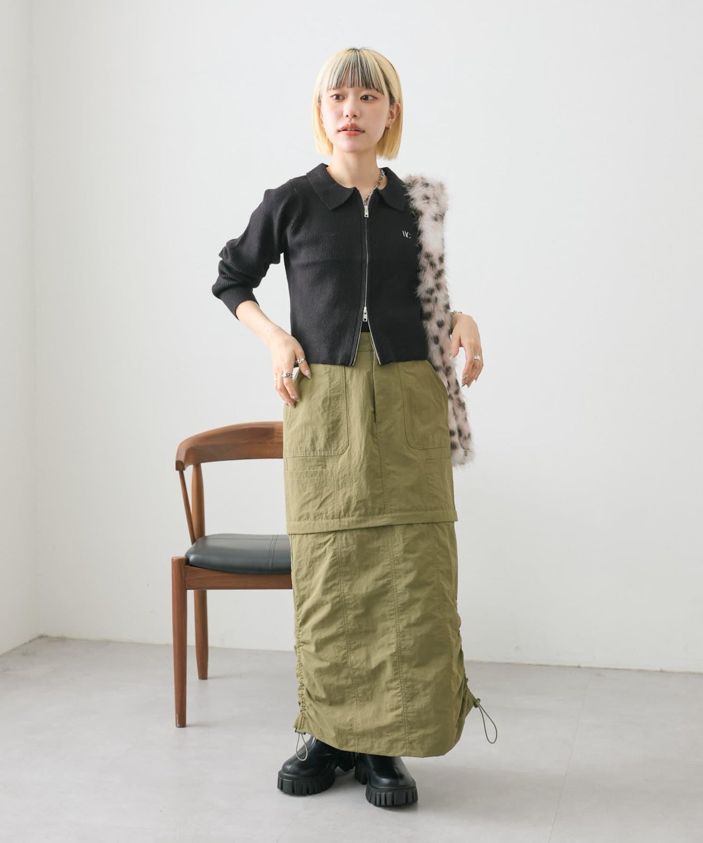 【w closet】多功能工裝裙