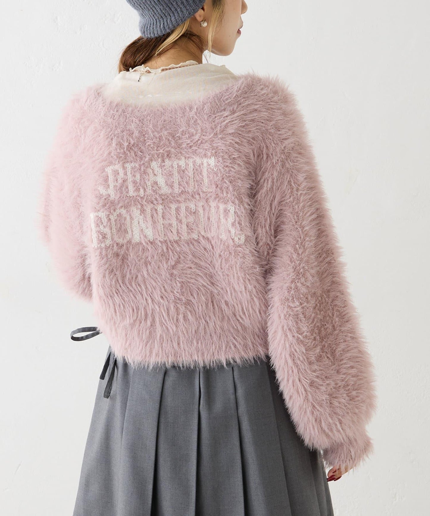 【w closet】標誌絨毛開衫