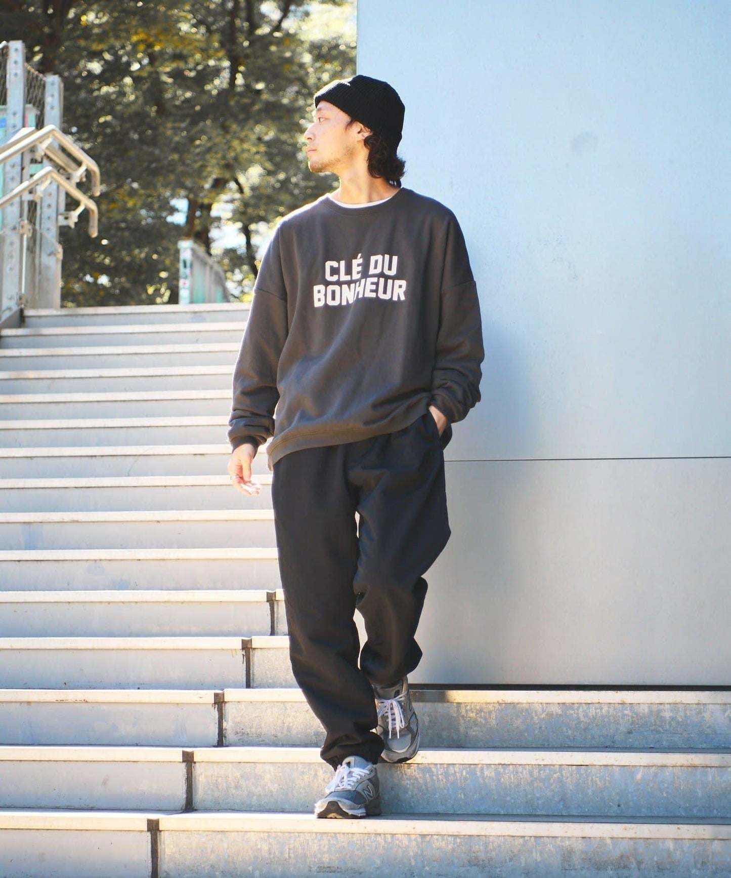 CLE'DU寬鬆版型字母印花衛衣