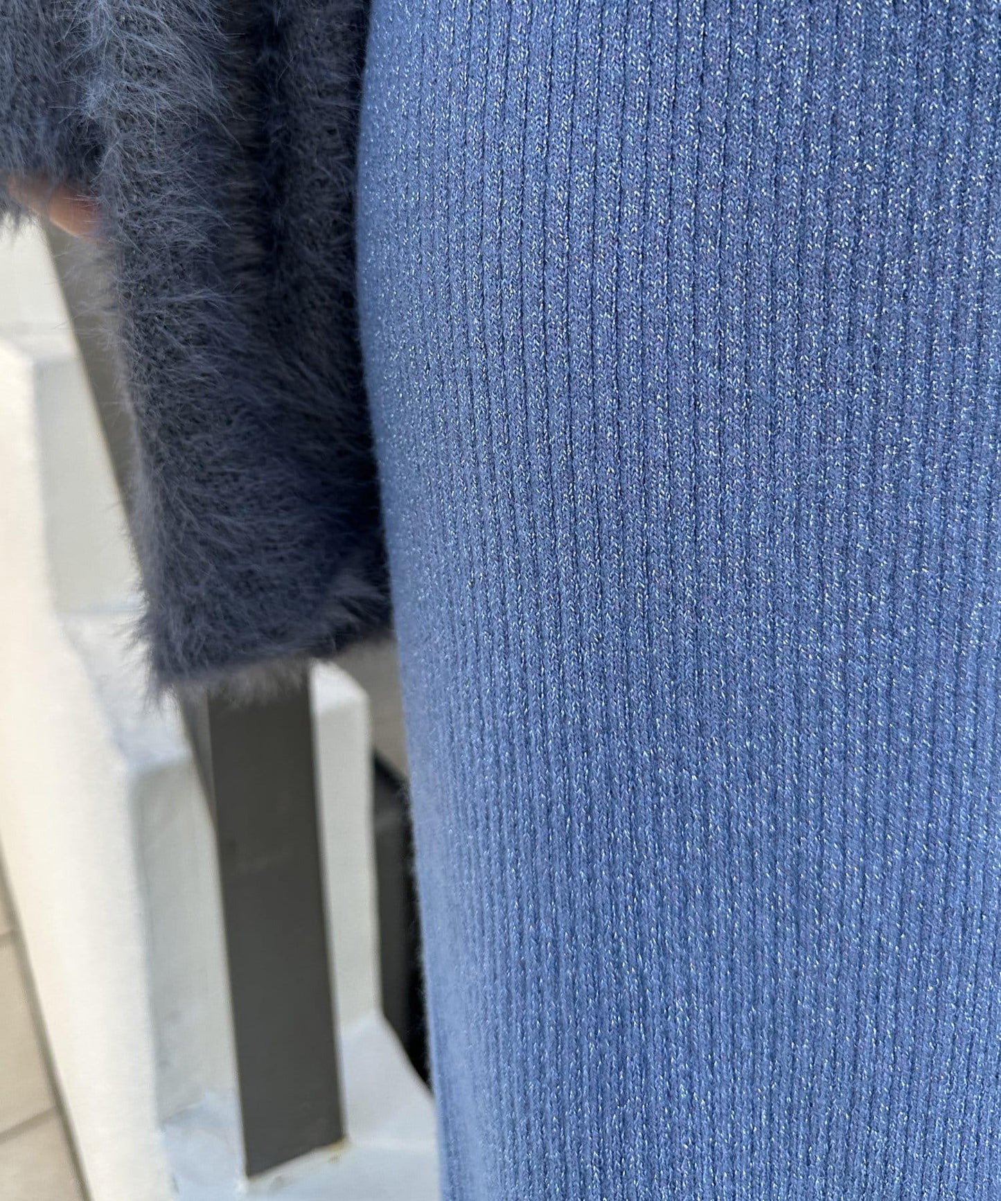 【w closet】下襬荷葉邊針織褲