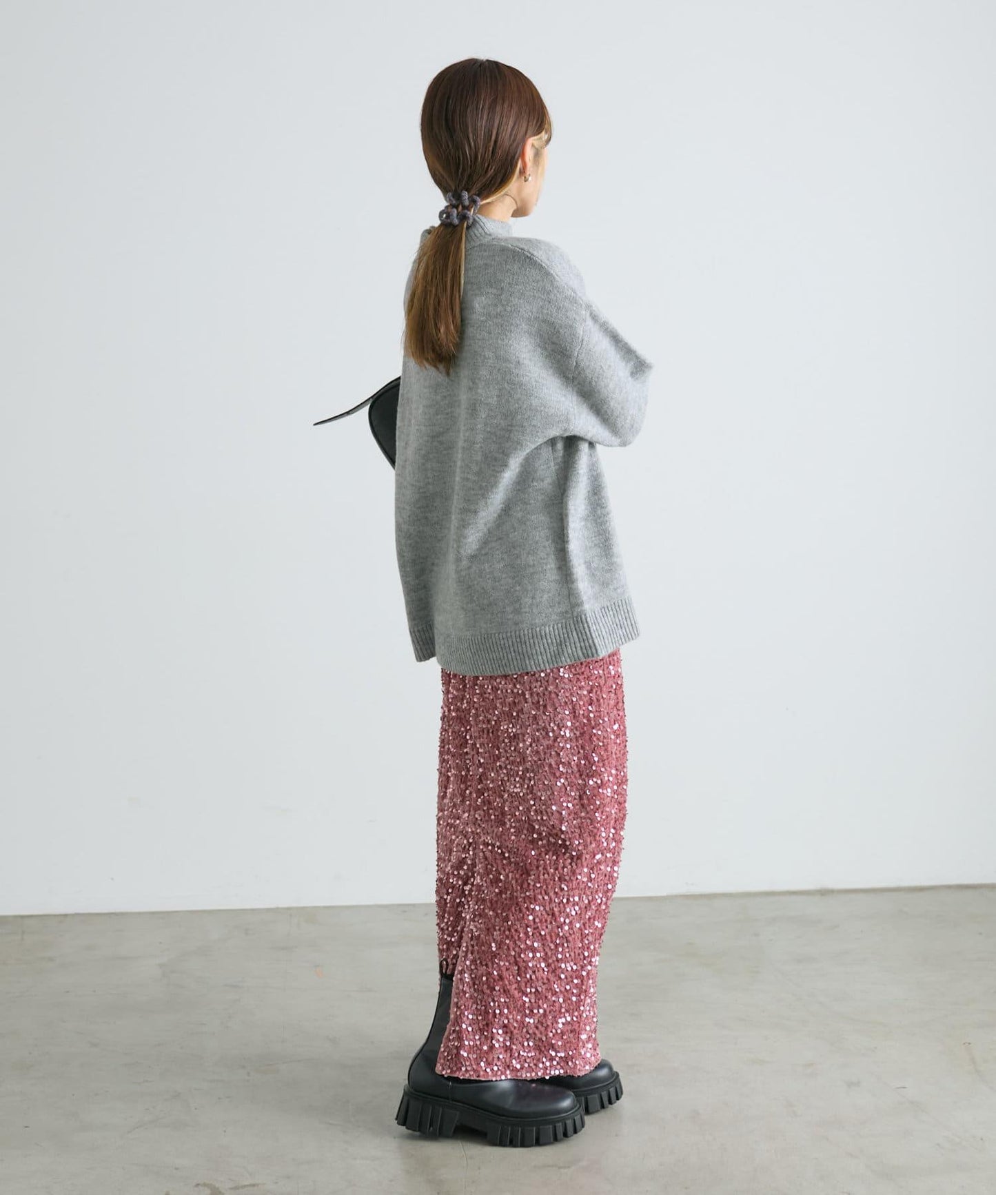 【w closet】鏤空蕾絲針織套頭衫