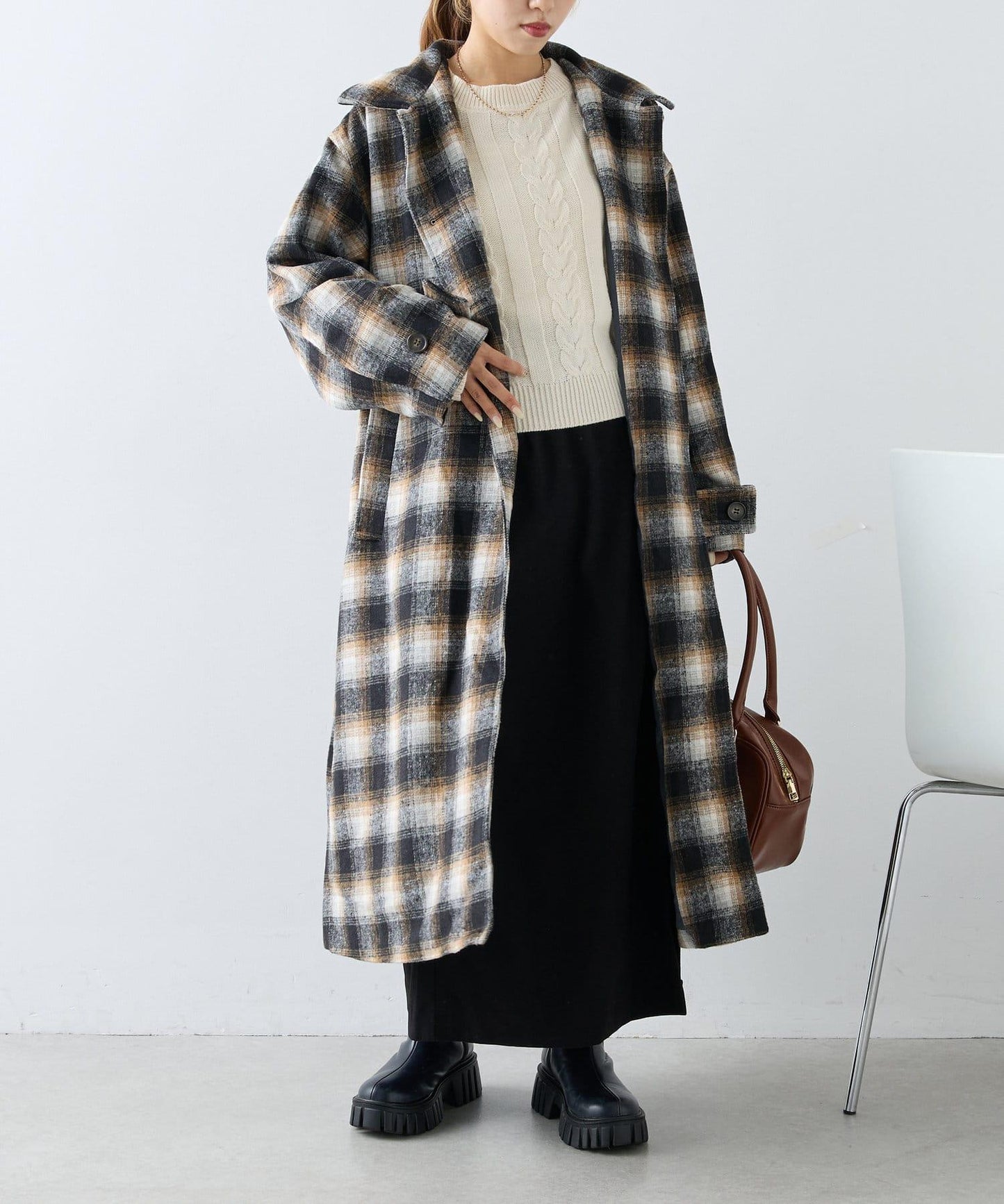 【w closet】環保羊毛長款大衣