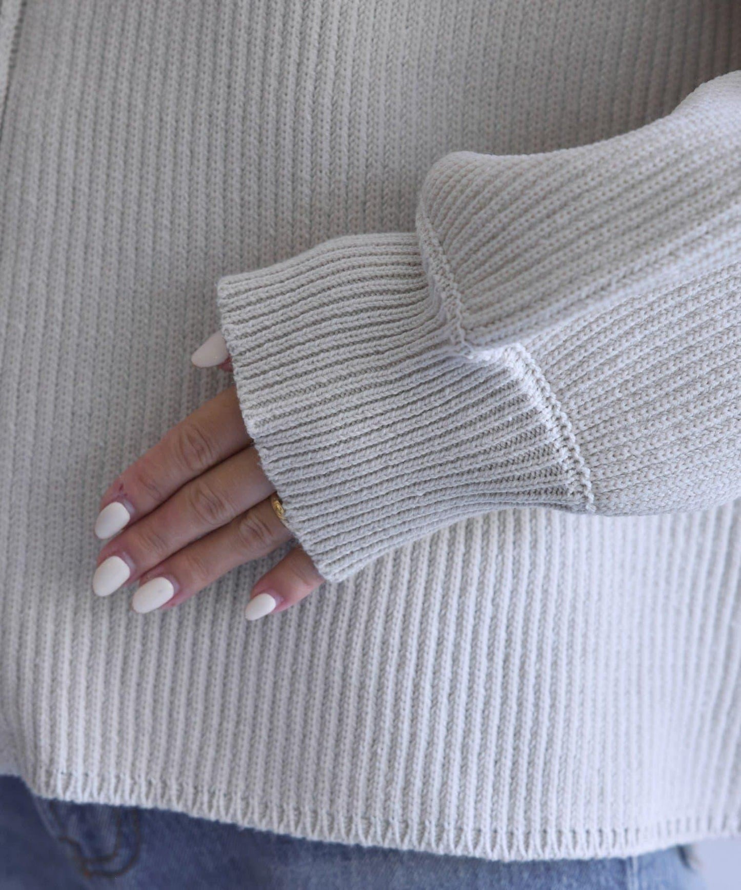 W彈力雙拉鍊針織開衫