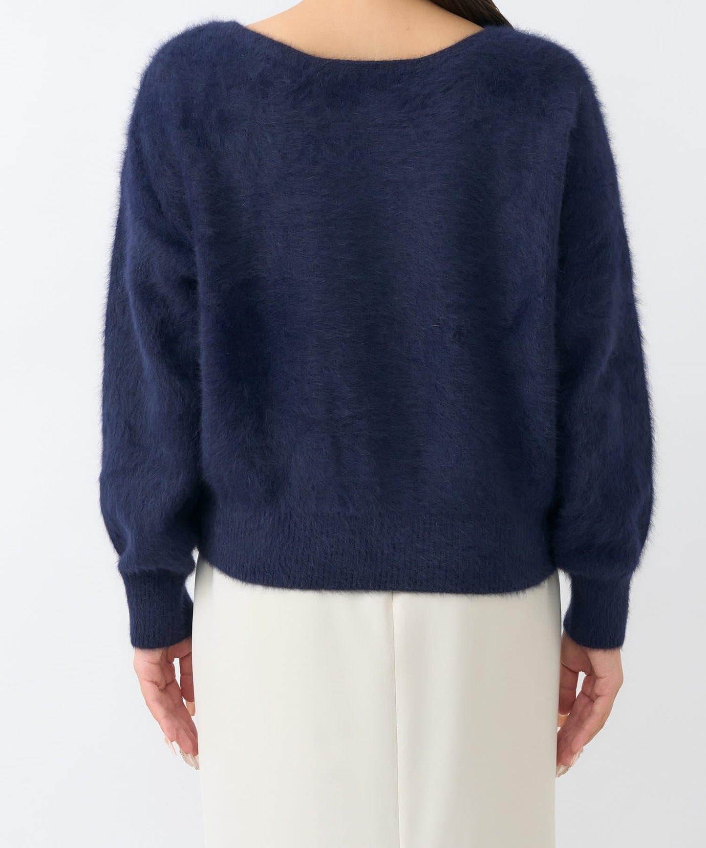 【最強美人感】羊毛羊絨混紡前後兩穿針織衫