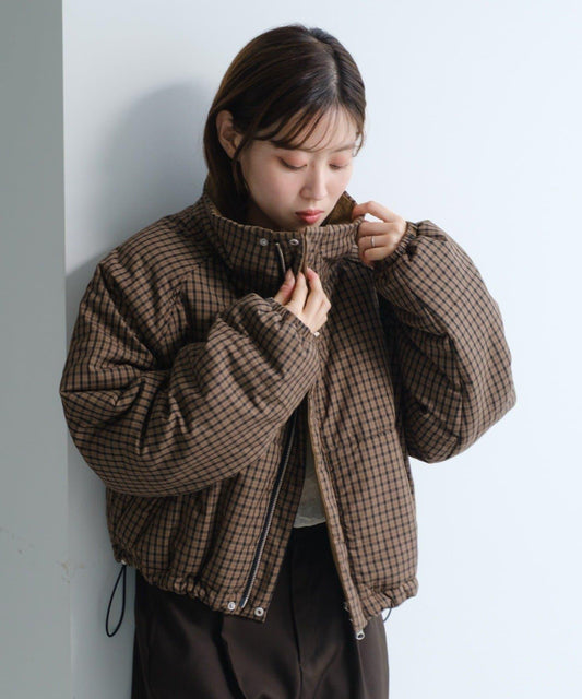 格紋加棉可雙面穿外套
