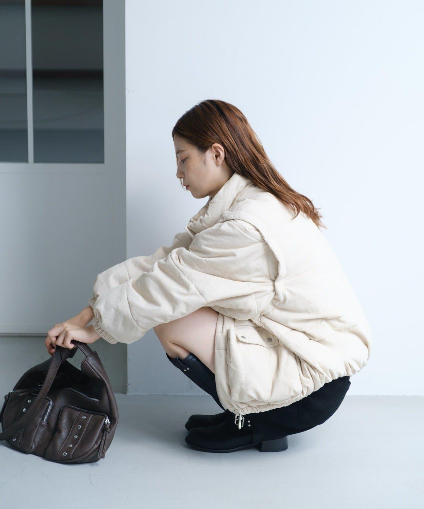 鉚釘中號手提包