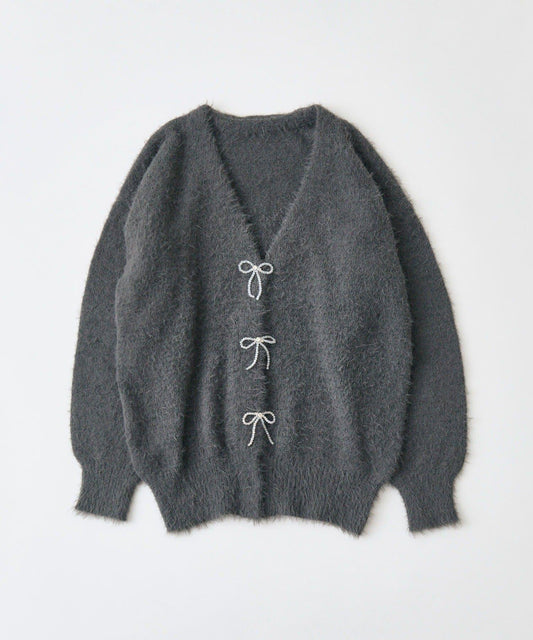 蝴蝶結長款針織衫