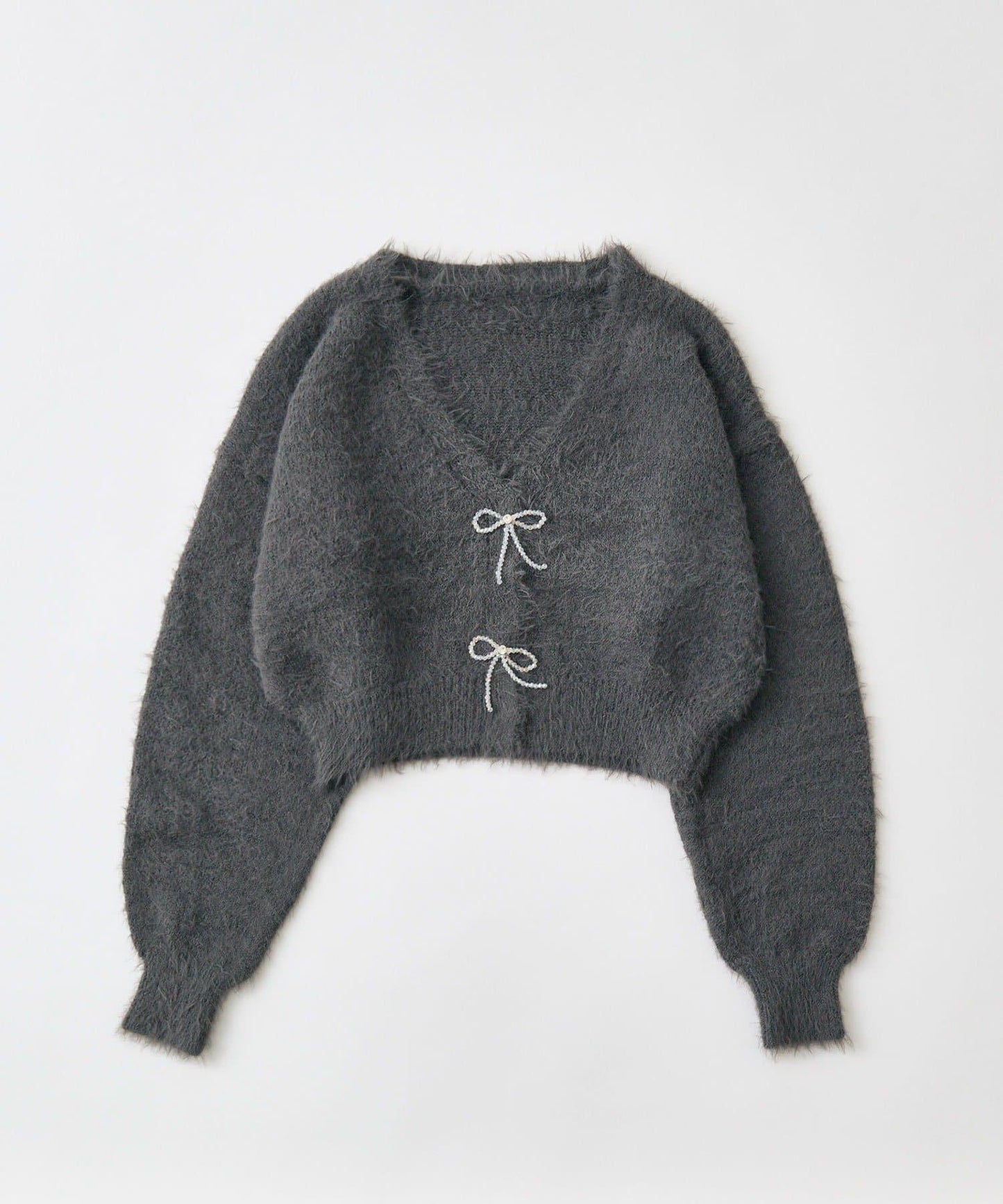 melty蝴蝶結短款針織衫