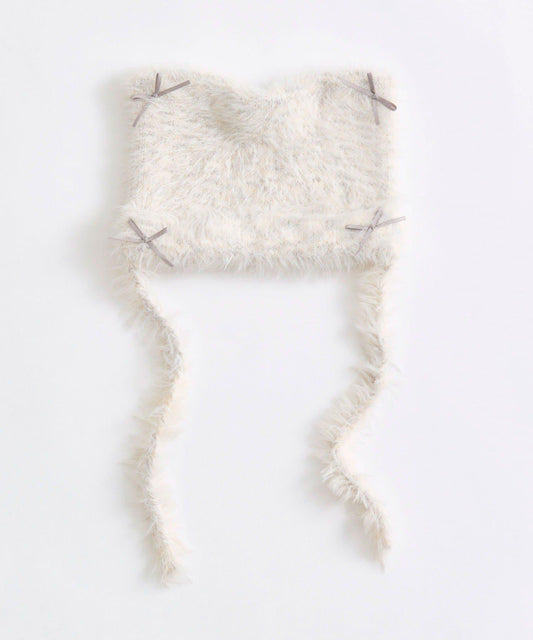 貓耳毛絨針織帽