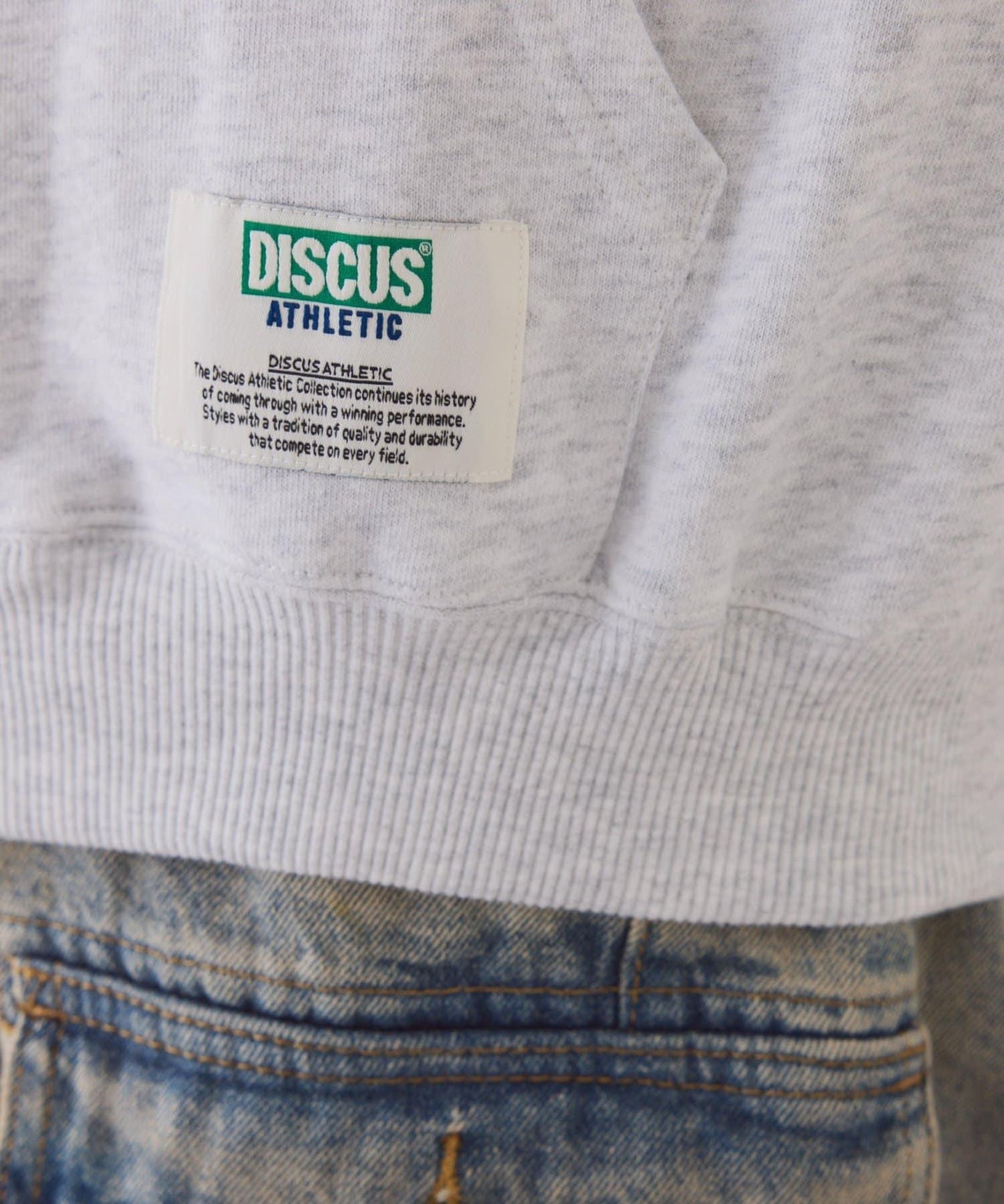 【DISCUS】標誌刺繡加絨全拉鍊連帽衛衣