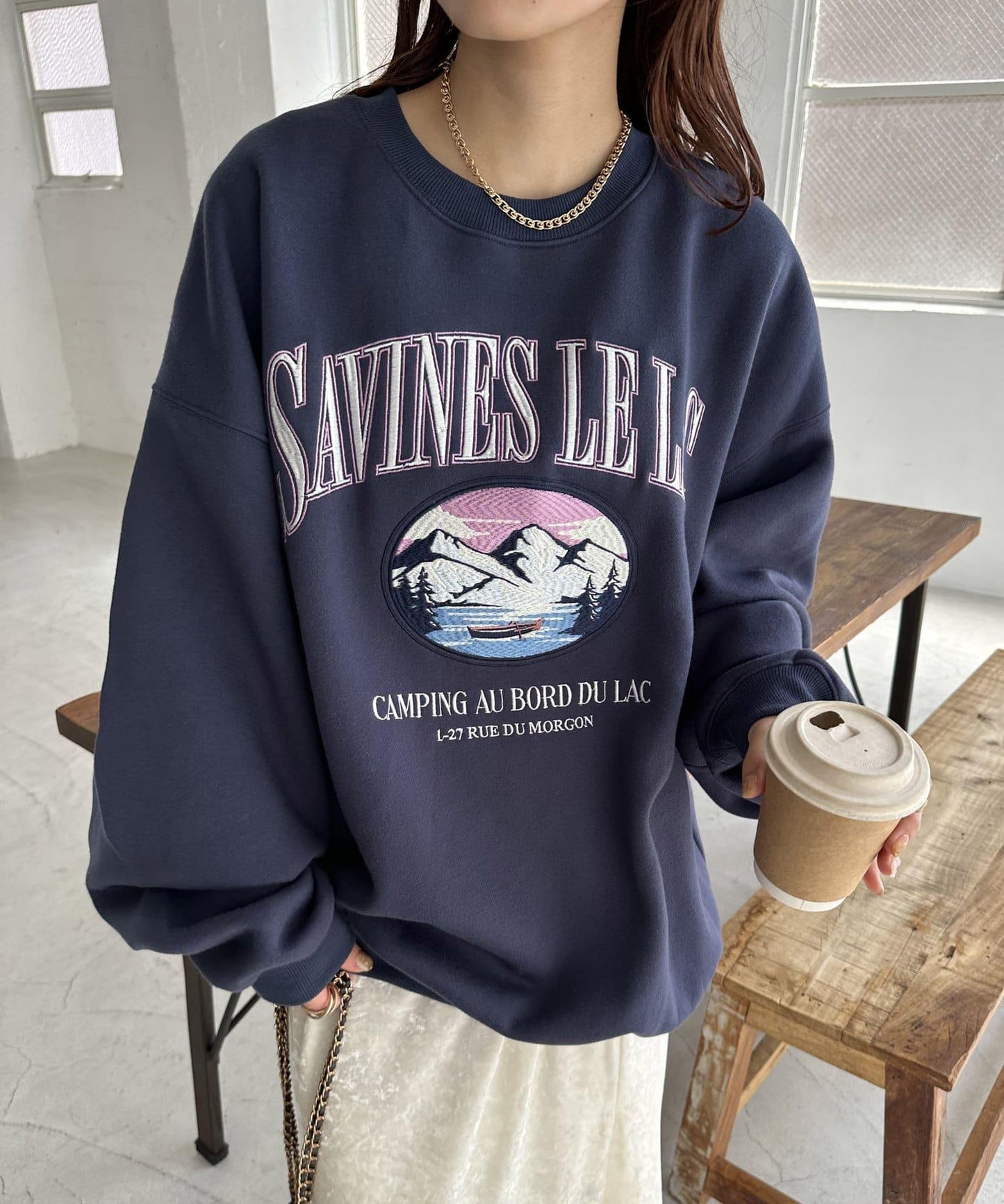 【Discoat】紀念款山脈刺繡衛衣