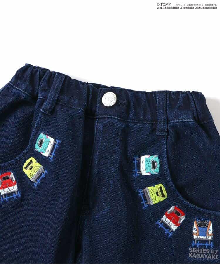 【プラレール】刺繡針織牛仔褲