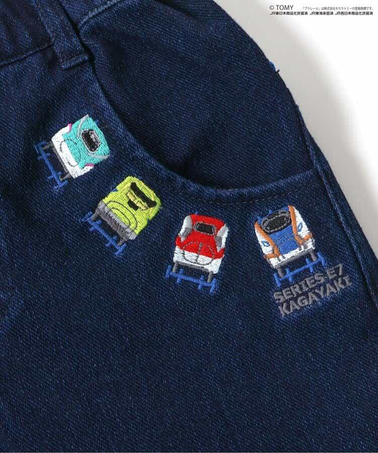 【プラレール】刺繡針織牛仔褲