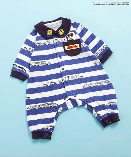 【プラレール】條紋連體衣