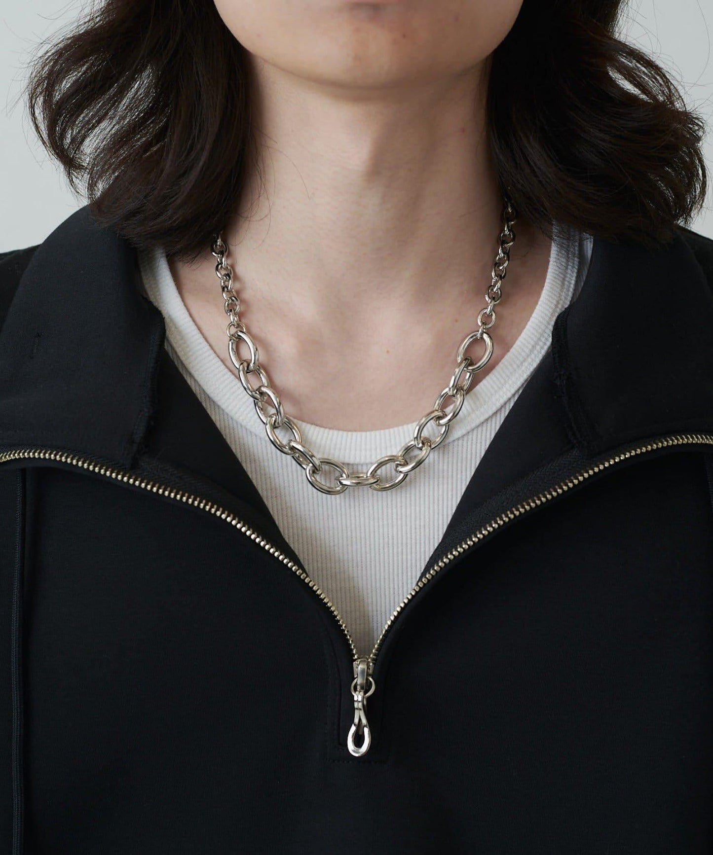 Ah Necklace / 02(拼接鏈條項鍊)