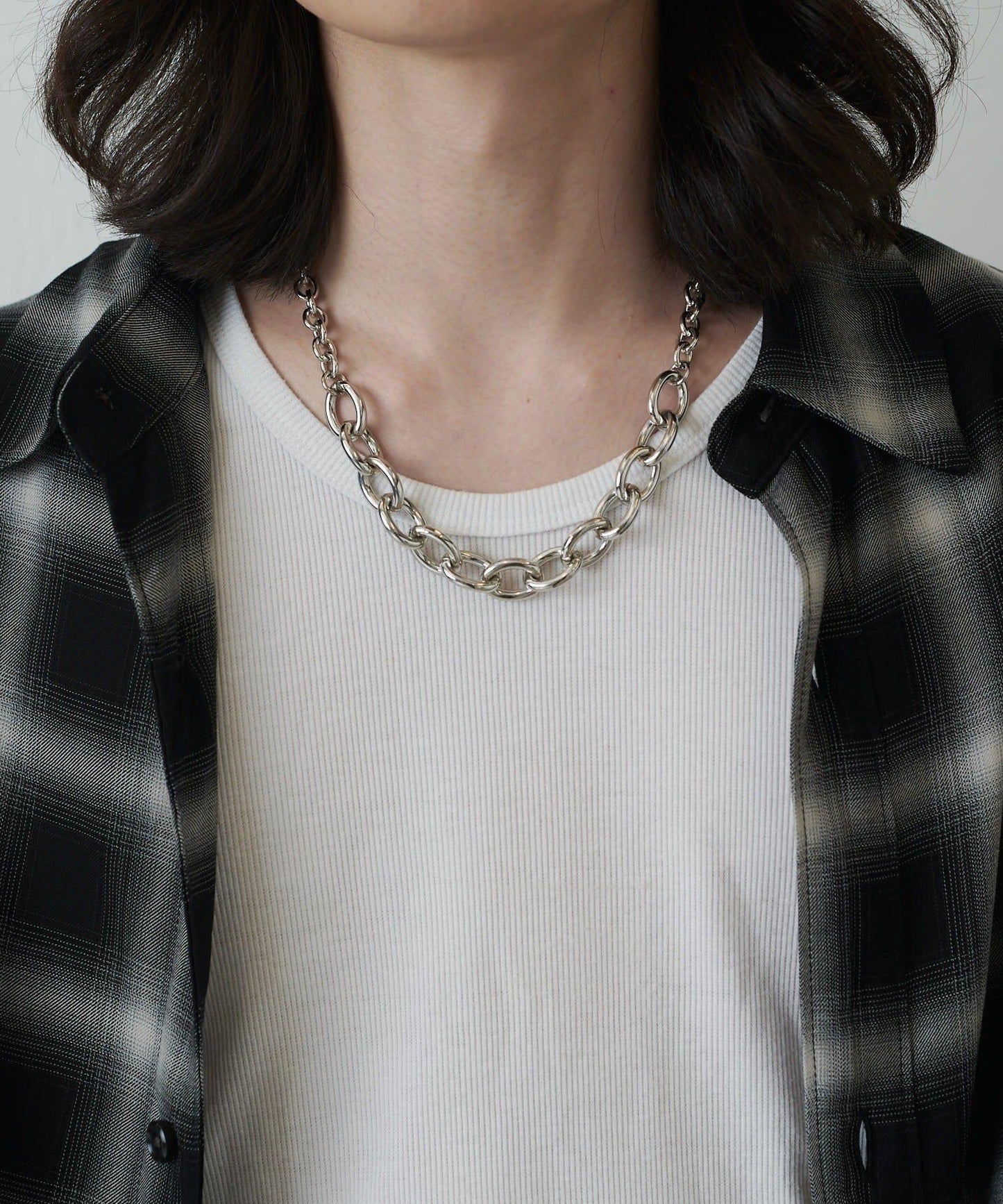Ah Necklace / 02(拼接鏈條項鍊)