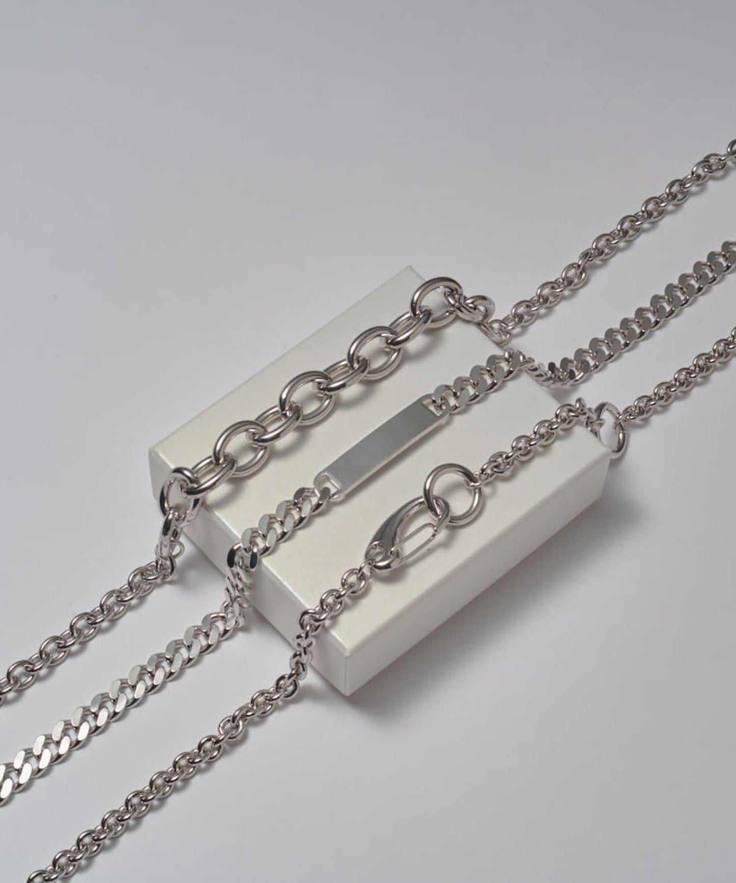 Ah Necklace / 02(拼接鏈條項鍊)