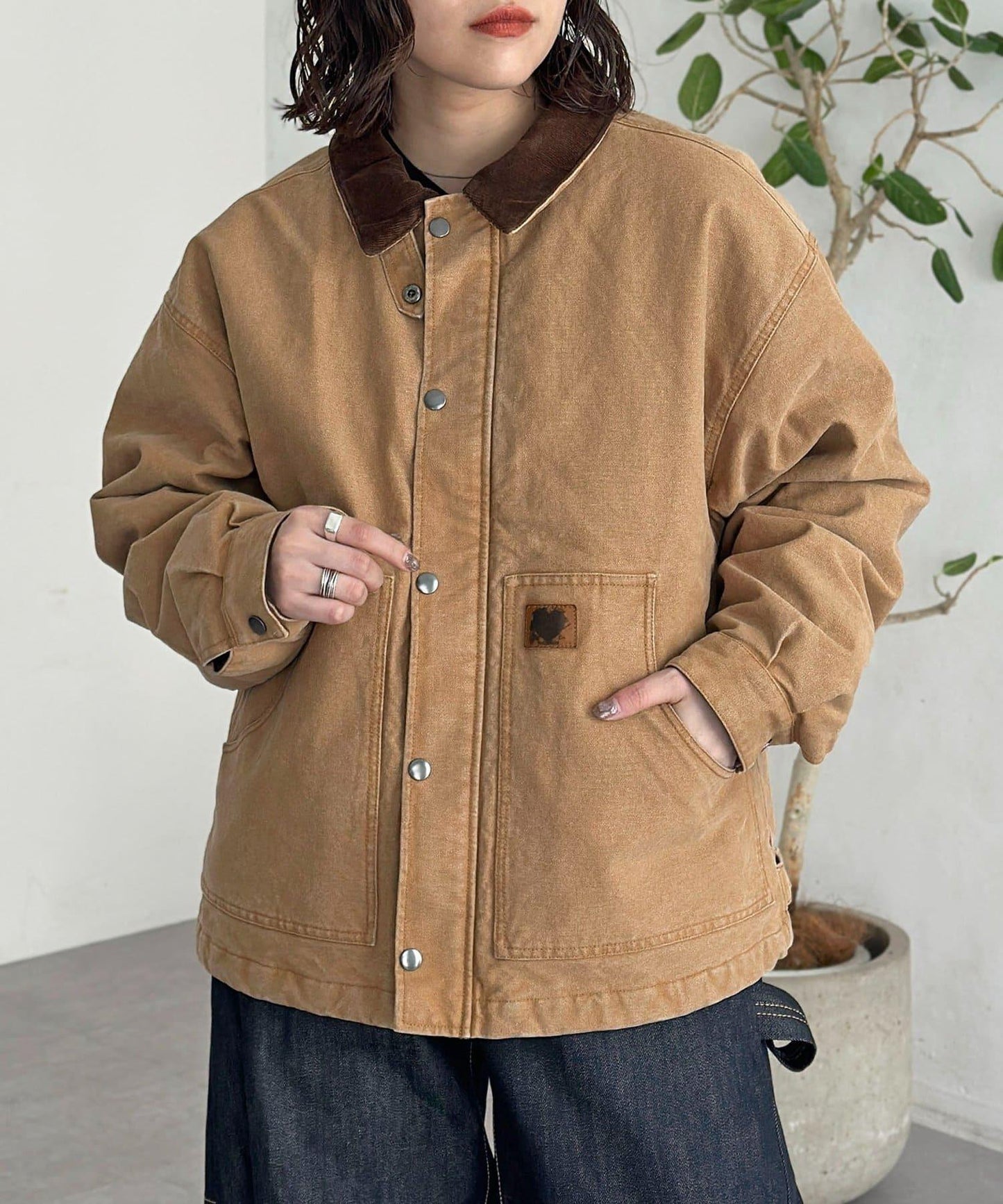 燈芯絨工裝夾克