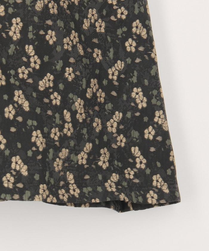 花卉提花後系蝴蝶結吊帶迷你連衣裙<可搭配套裝>