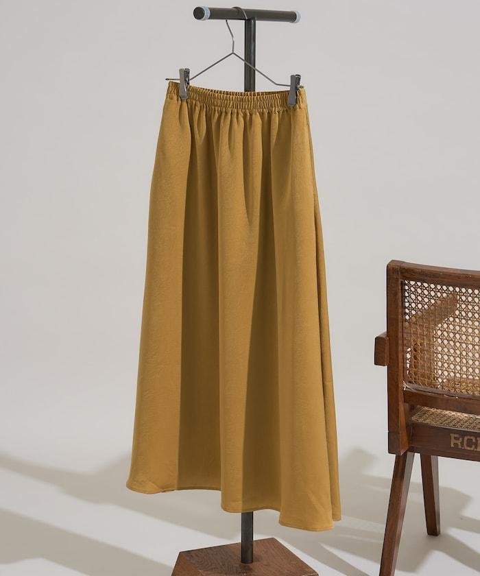 緞面休閒喇叭裙<套裝可搭配>