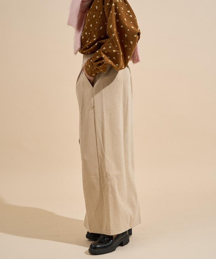 平紋燈芯絨半身裙/燈芯絨長款半身裙