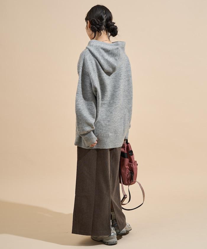 平紋燈芯絨半身裙/燈芯絨長款半身裙