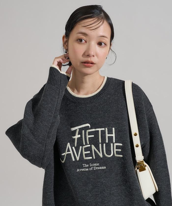 拼色logo刺繡針織衫