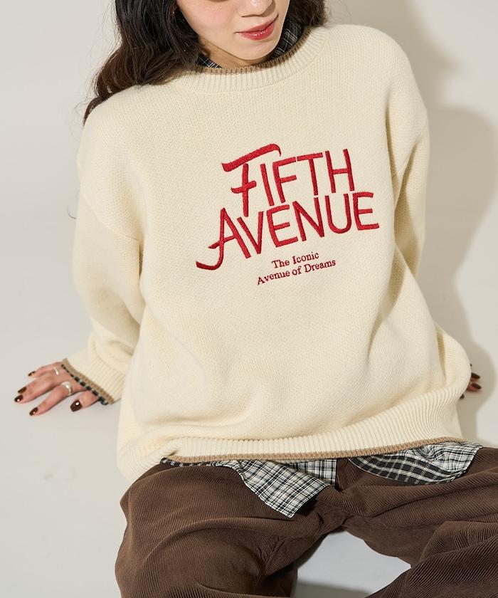 拼色logo刺繡針織衫