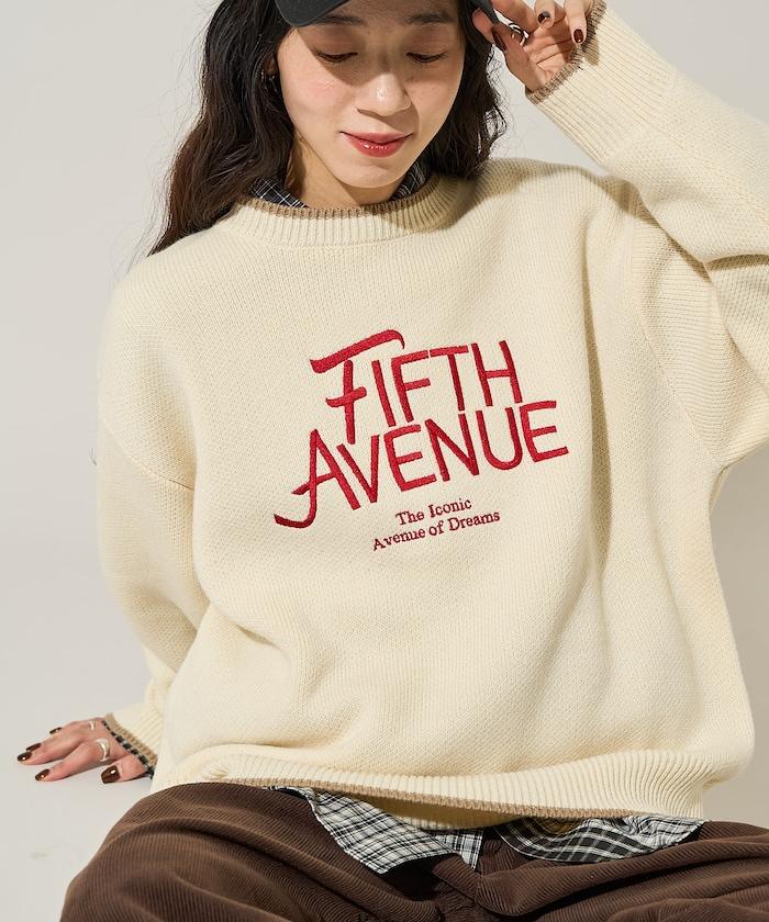 拼色logo刺繡針織衫