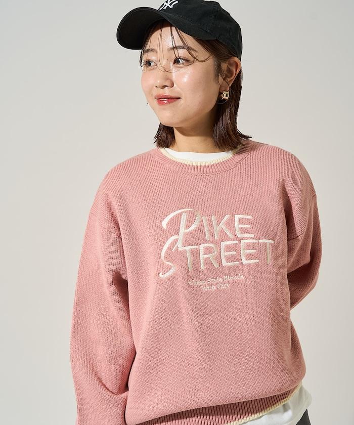 拼色logo刺繡針織衫