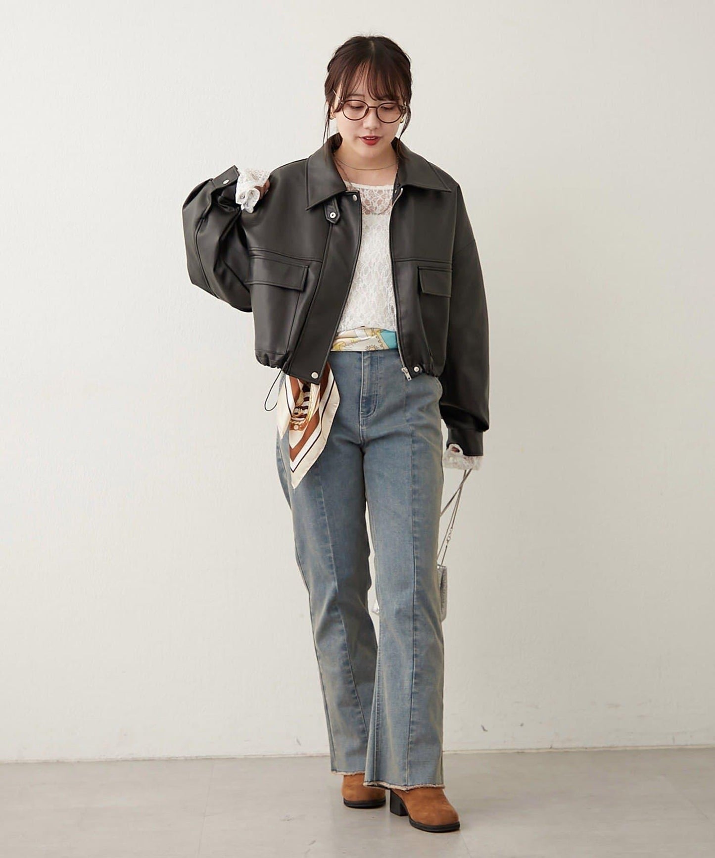 【可選兩種長度!】仿皮毛領短夾克