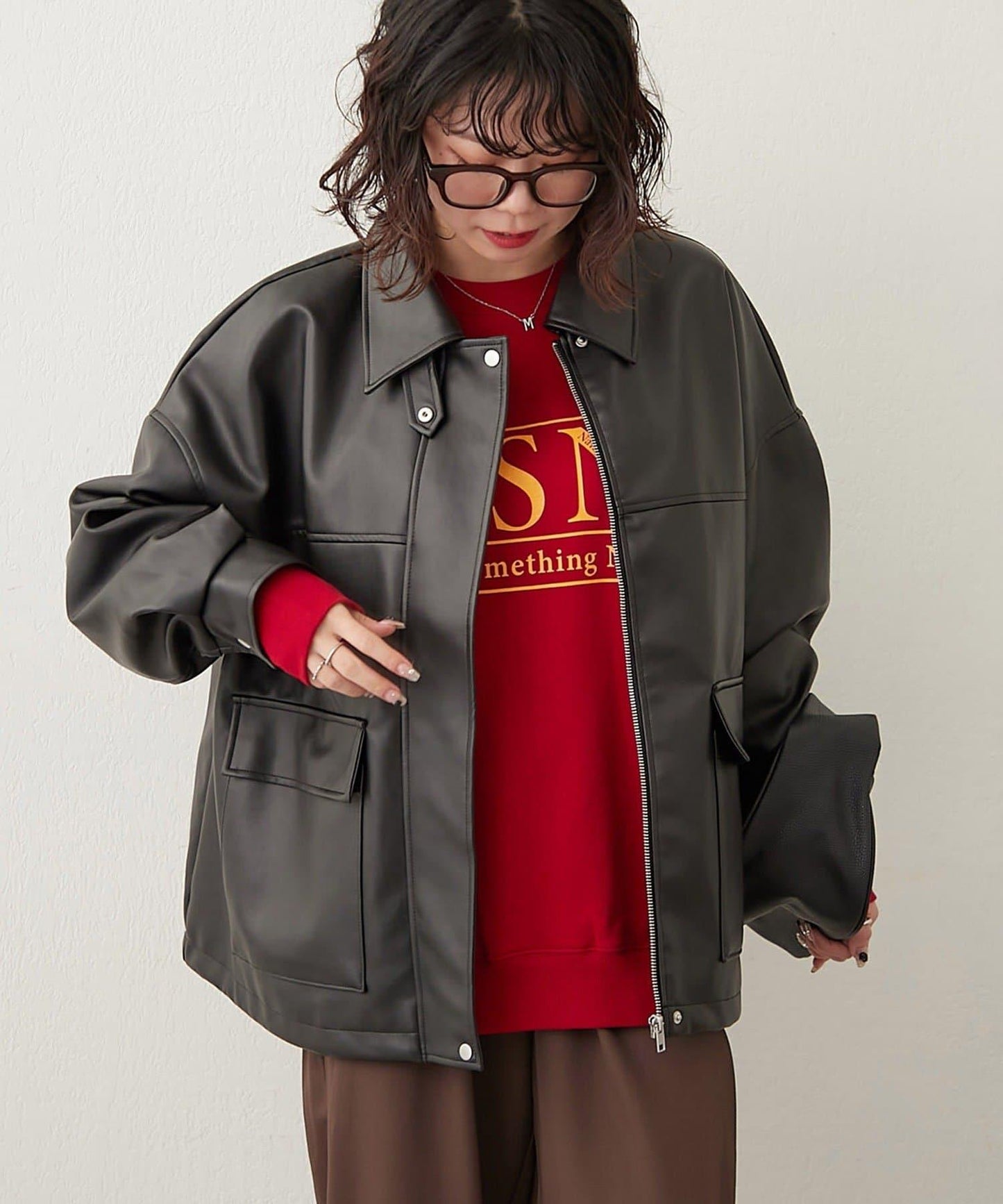 【可選兩種長度!】仿皮毛領短夾克