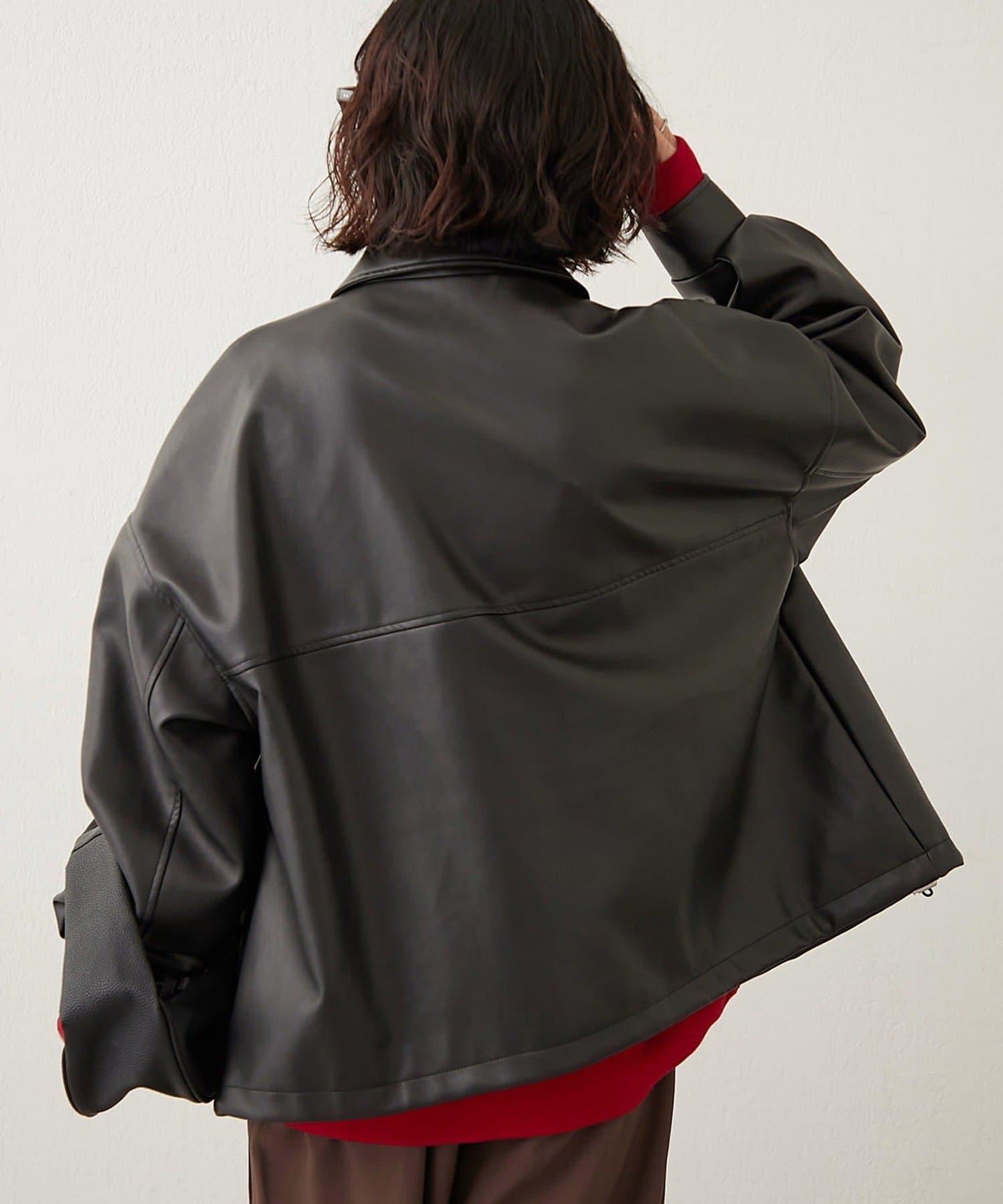 【可選兩種長度!】仿皮毛領短夾克