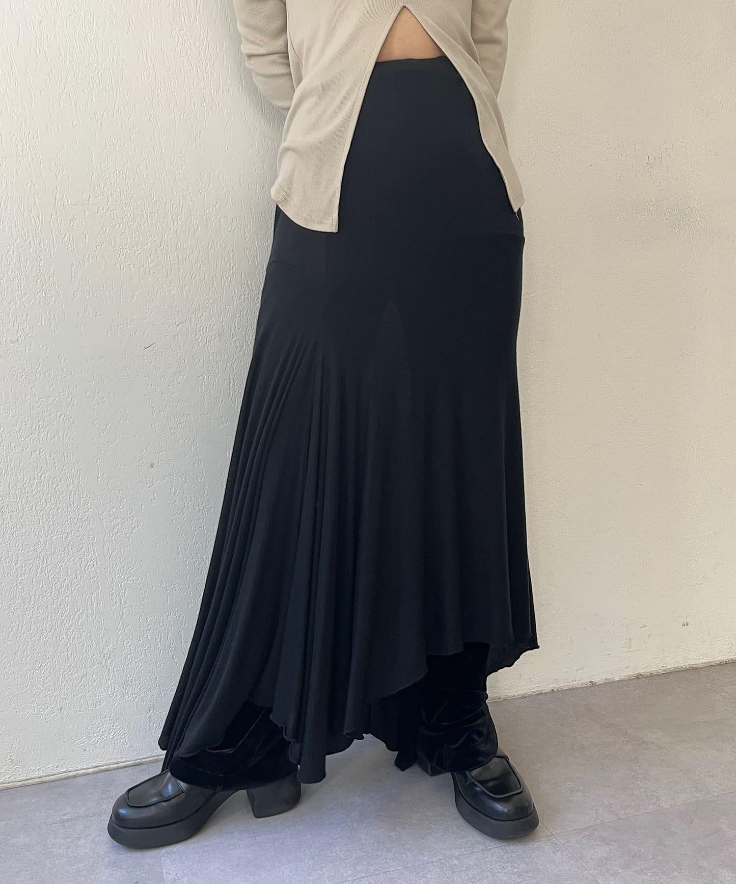 【Pasterip】不規則下襬剪裁半身裙