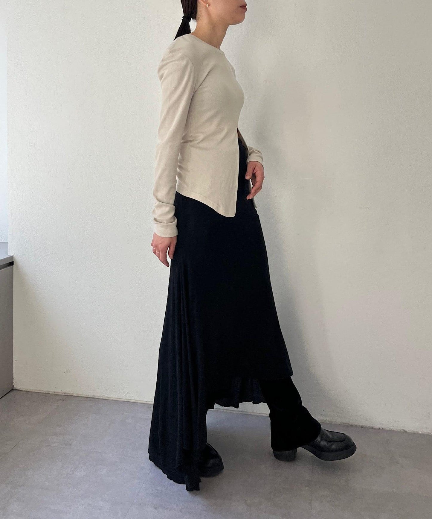 【Pasterip】不規則下襬剪裁半身裙