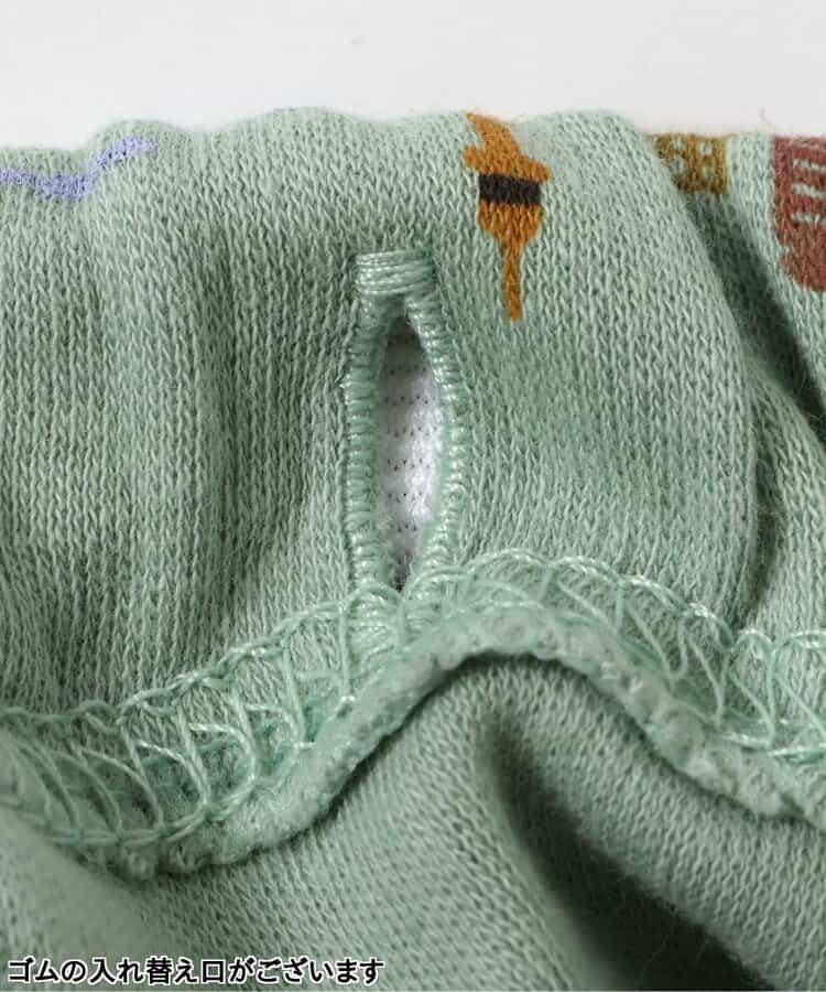 恐龍圖案前開式光滑睡衣