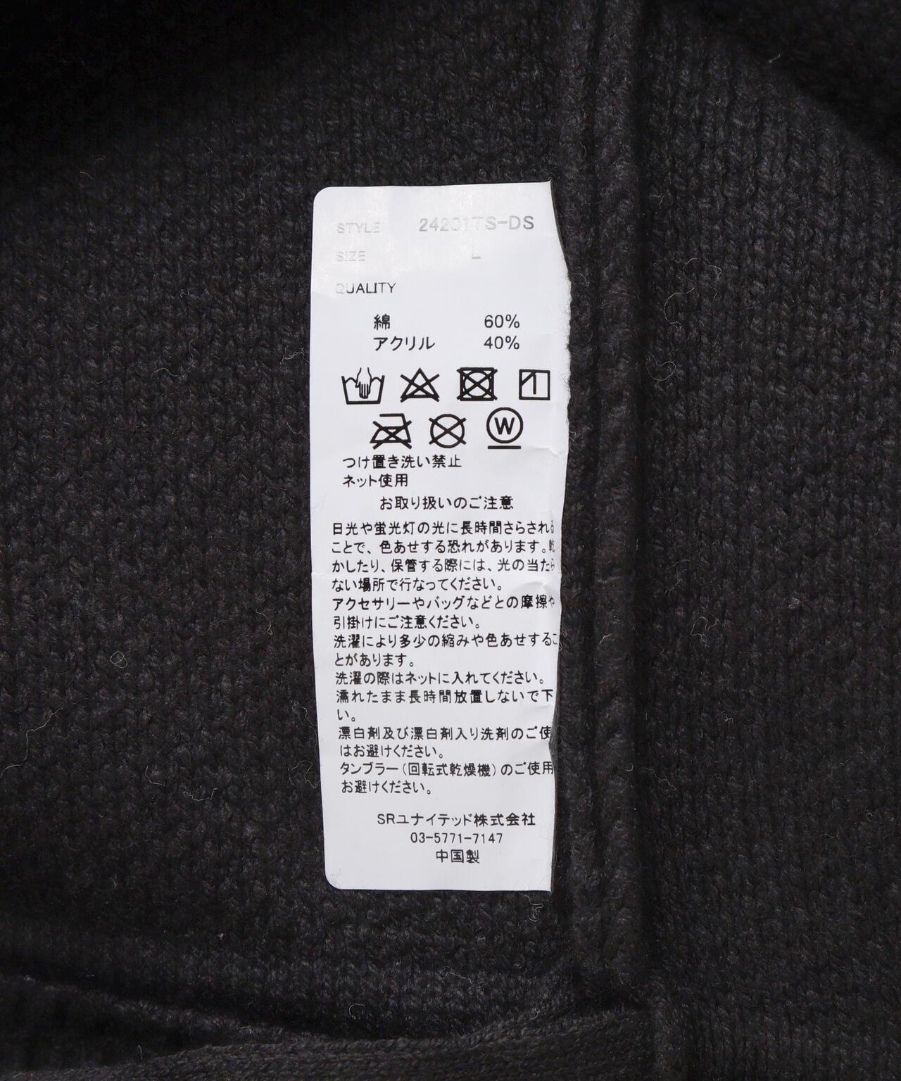 RV圓領針織格紋毛衣