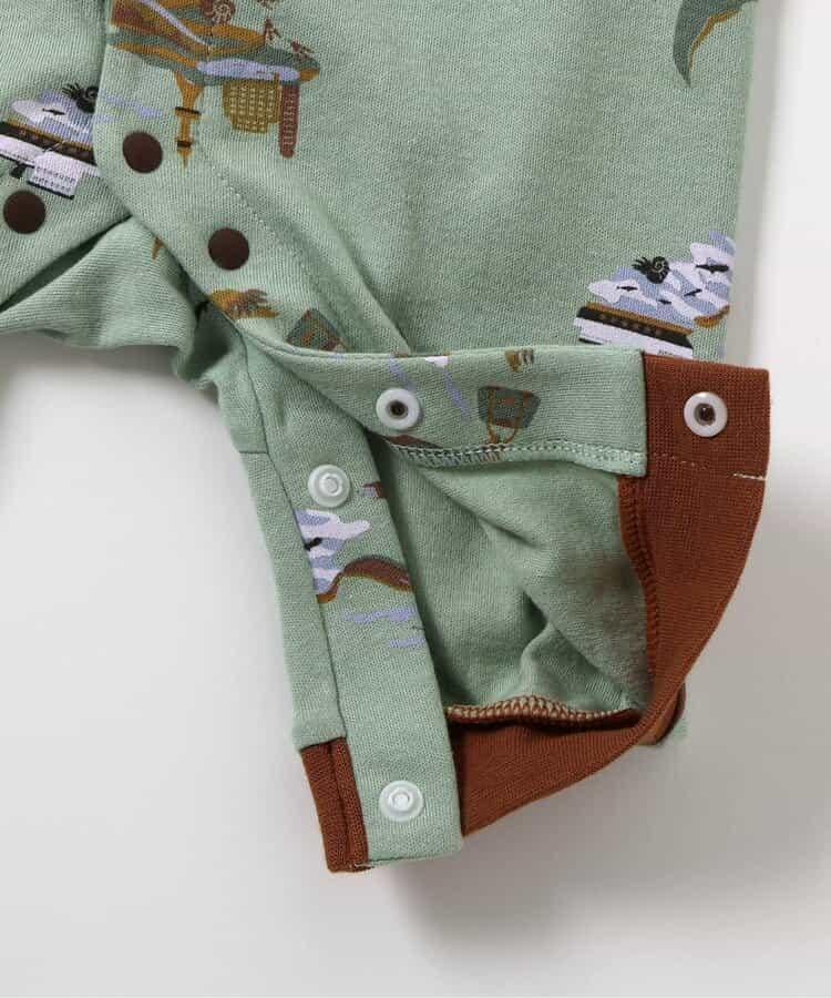 恐龍圖案光滑連體衣