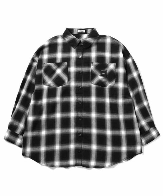 寬鬆大格子襯衫