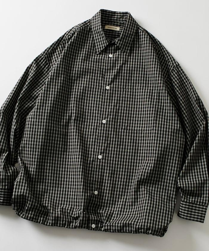 寬鬆版型抽繩常規領襯衫 / 下襬抽繩