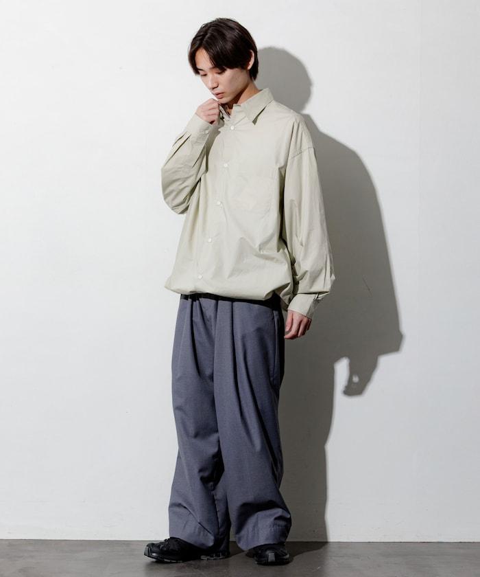 寬鬆版型抽繩常規領襯衫 / 下襬抽繩