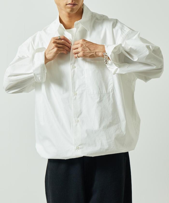 寬鬆版型抽繩常規領襯衫 / 下襬抽繩