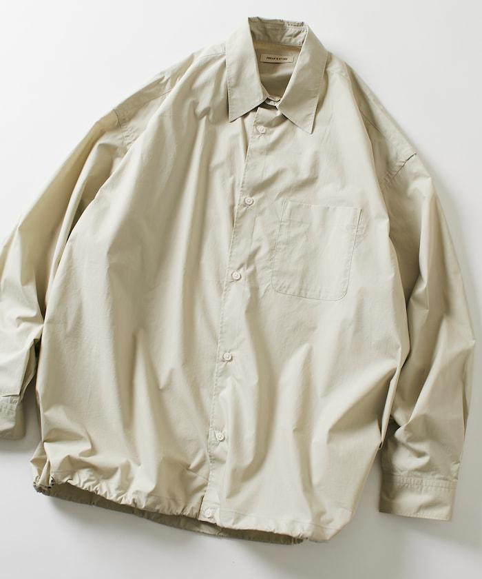 寬鬆版型抽繩常規領襯衫 / 下襬抽繩