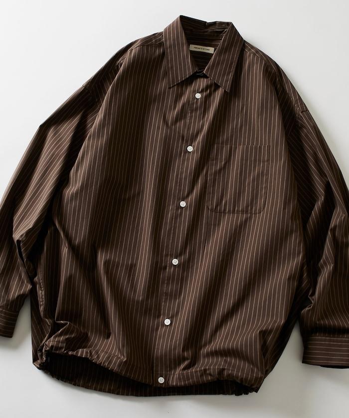 寬鬆版型抽繩常規領襯衫 / 下襬抽繩