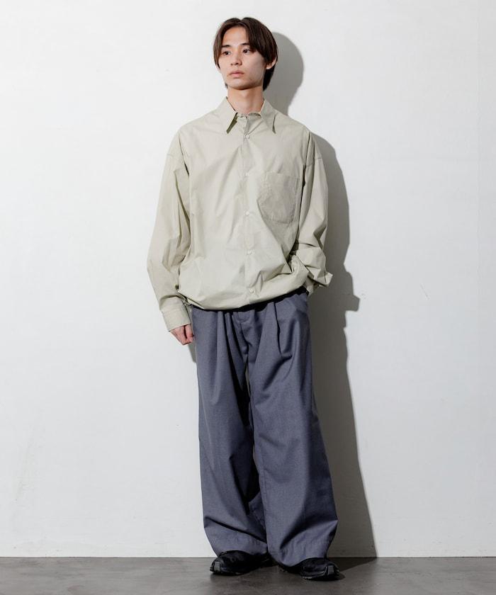 寬鬆版型抽繩常規領襯衫 / 下襬抽繩