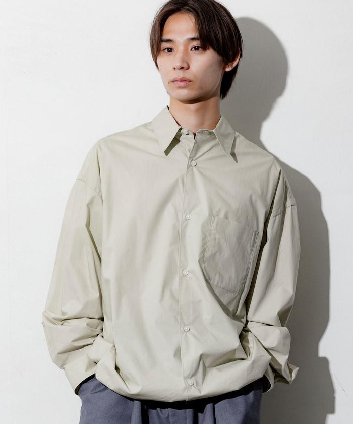 寬鬆版型抽繩常規領襯衫 / 下襬抽繩