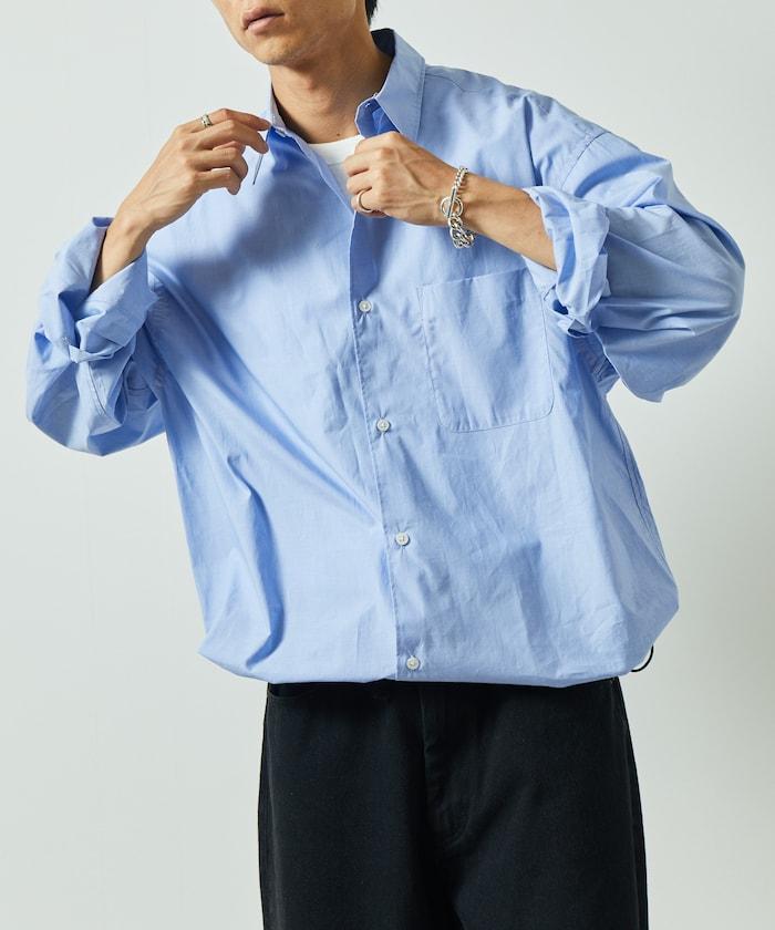 寬鬆版型抽繩常規領襯衫 / 下襬抽繩