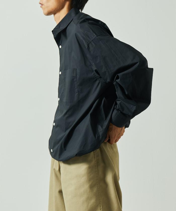 寬鬆版型抽繩常規領襯衫 / 下襬抽繩